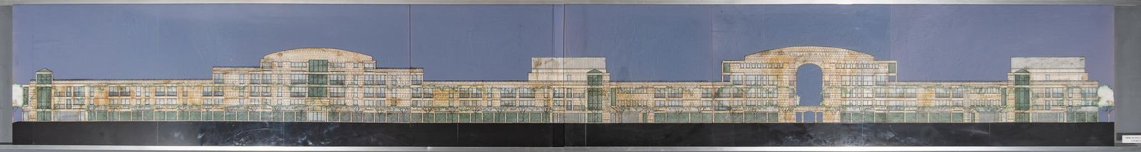 Architectural Elevation, "View Along Jones Avenue Facing South" (1 of 5)