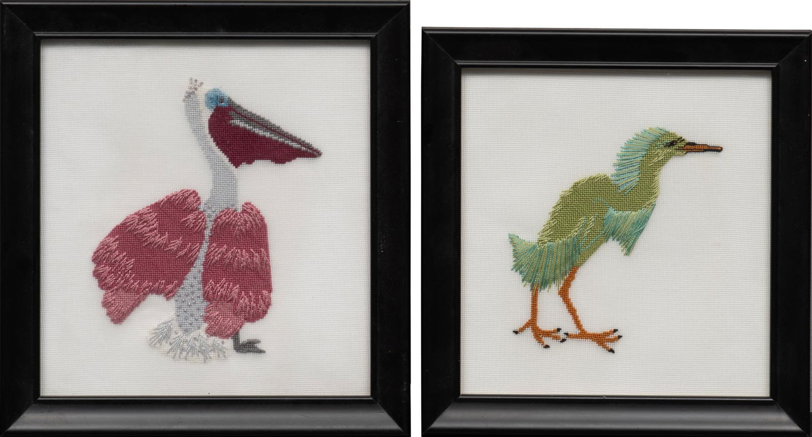 Lucia LaVilla-Havelin, (2) Embroidered Birds (1 of 8)