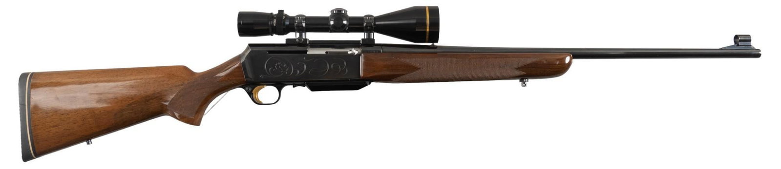 Belgian Browning BAR Sporting 7mm Rem Mag Semi Auto Rifle: Serial: 06734 M72 Manufacturer: FN-Belgium / Browning Arms Co. (c. 1972) Model: BAR Sporting Caliber: 7mm Rem Mag Barrel length: 24 in. OAL: 45.25 in. Condition: Very Good; wood stock & forend hav