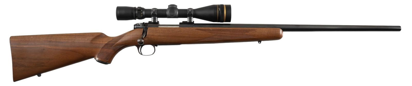Rare Kimber Model 84 221 Rem FB Bolt Action Rifle: Serial: FB291BHB Manufacturer: Kimber of Oregon, Inc. Model: 84 Caliber: 221 Rem FB Barrel length: 24 in. OAL:43 in. Condition: Very Good; wood stock has few blemishes; barrel & receiver have very