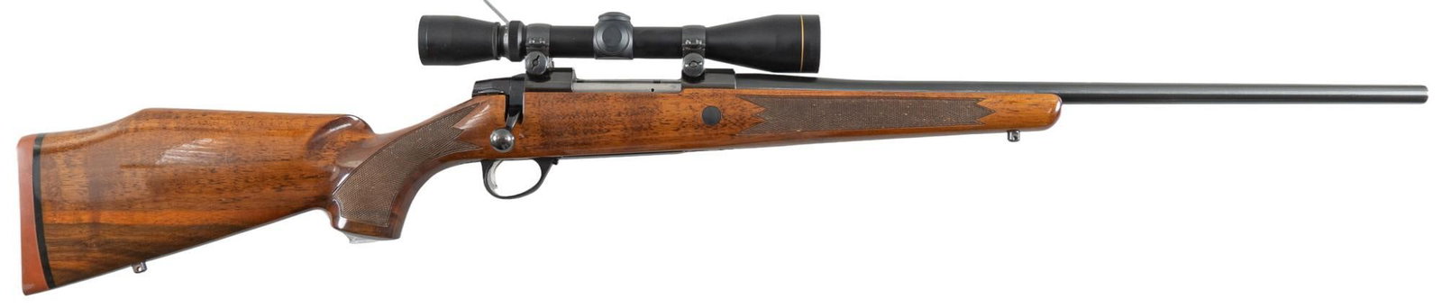 Sako AV 25-06 Bolt Action Rifle W/ Leupold Scope: Serial: 606715 Manufacturer: Sako-Finland / Stoeger Inc. Model: AV Caliber: 25-06 Rem Barrel length: 23 in. OAL: 44 in. Condition: Good; wood stock has light wear; barrel & receiver have light han