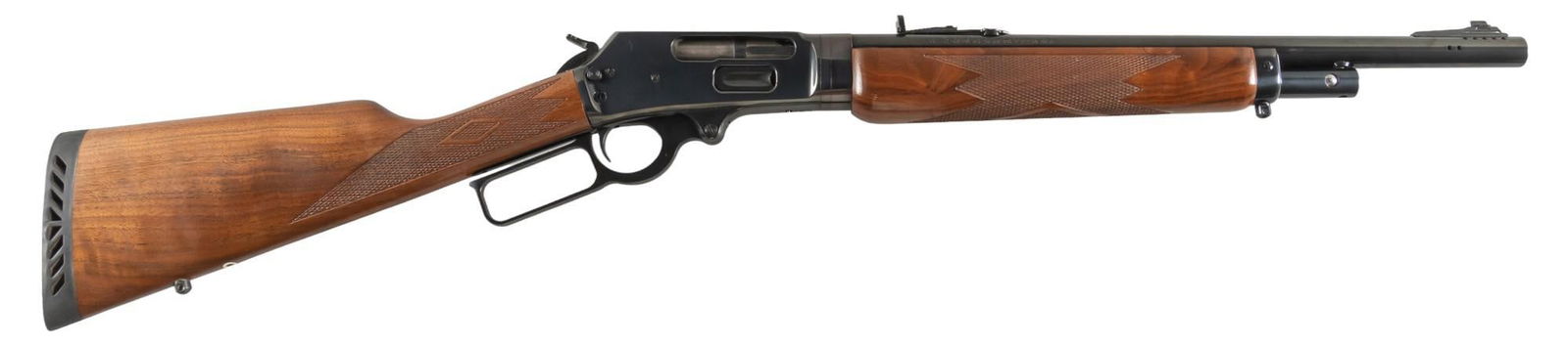 Marlin Model 1895G Takedown 45-70 Govt. Lever Action Rifle: Serial: 00015353 Manufacturer: Marlin Firearms Co. Model: 1895G Takedown Caliber: 45-70 Govt. Barrel length: 17.75 in. OAL: 36 in. Condition: Very Good; wood stock has very light handling marks; barre
