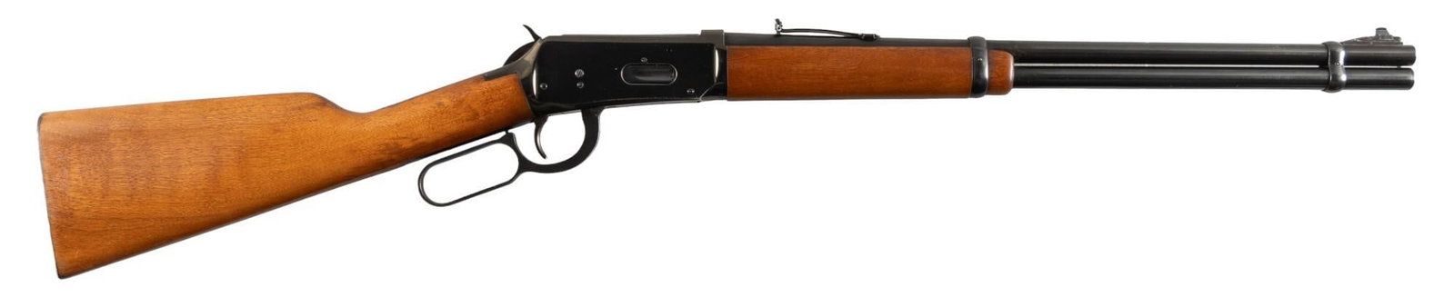 Winchester Model 94 32 WS Lever Action Rifle: Serial: 3128151 Manufacturer: Winchester Model: 94 Caliber: 32 Winchester Special Barrel length: 20 in. OAL: 38 in. Condition: Good; wood stock has light handling marks with small pressure dents behin