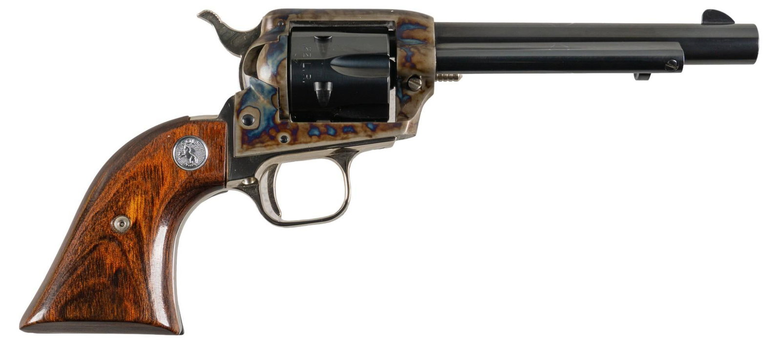 Cased Colt Arizona Ranger Scout Model 22 LR Revolver W/ Badge: Serial: 657 AR Manufacturer: Colt's PT. F.A. Mfg. Co. (c. 1972) Model: Scout Arizona Ranger Commemorative (#657 of 3001) Caliber: 22 LR Barrel length: 5.5 in. OAL: 11 in. (case: 13 x 7.5 x 3 in.) 