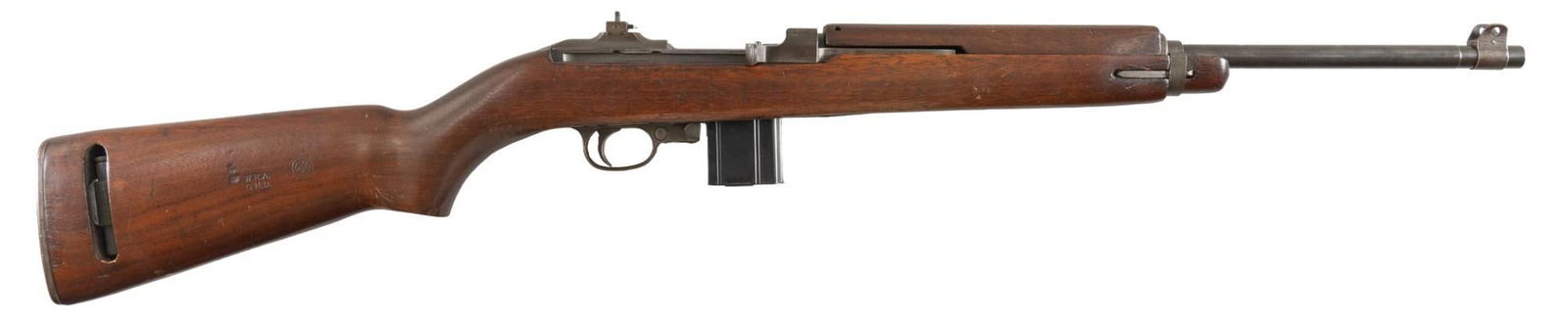 WWII Winchester M1 30 Carbine Semi Auto Rifle W/ 150 Rds: Serial: 1095348 Manufacturer: Winchester (non-dated barrel) Model: M1 Carbine Caliber: 30 Carbine Barrel length: 18 in. OAL: 36 in. Condition: Very Good; wood stock & handguard have moderate wear