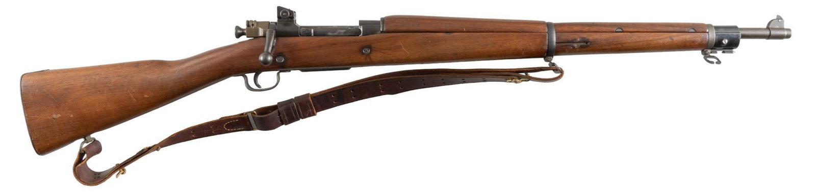 National Ordnance M1903-A3 30-06 Bolt Action Rifle: Serial: 5009510 Manufacturer: National Ordnance (c. August 1944) Model: 1903-A3 Caliber: 30-06 Barrel length: 24 in. OAL: 43 in. Condition: Good; wood stock has pressure dents, scratches & light h