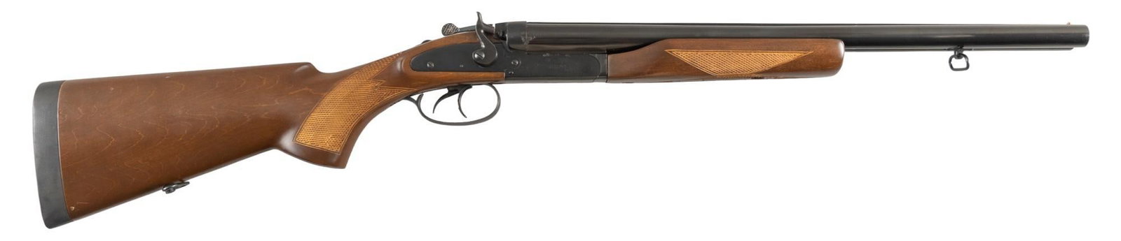 Chinese JW-2000 12 Gauge SXS Coach Shotgun: Serial: 0515761 Manufacturer: Zhongzhou Machine Works-China / CAI import Model: JW-2000 Caliber: 12 Gauge (cyl bores; 3 in. chamber) Barrel length: 20 in. OAL: 37 in. Condition: Good; wood stock &