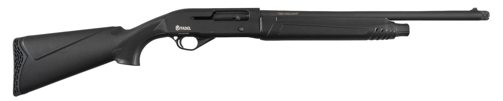 KRC Turkish Citadel 12 Gauge Semi Auto Shotgun: Serial: 21SA-KKR74380 Manufacturer: KRC AV-Turkey / Legacy Sports-Reno, NV Model: Citadel Caliber: 12 Gauge (3 in. chamber) Barrel length: 20 in. (screw in mod choke) OAL: 42 in. (box: 43 x 7 x 3 in.)