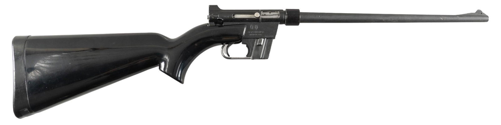 Charter Arms AR-7 Explorer 22 LR Semi-Auto Rifle: Serial: A101147 Manufacturer: Charter Arms Model: AR-7 Explorer Caliber: 22 LR Barrel length: 16 in. OAL: 35 in. Condition: Fair to Good; synthetic stock has light wear & handling marks; barrel ha