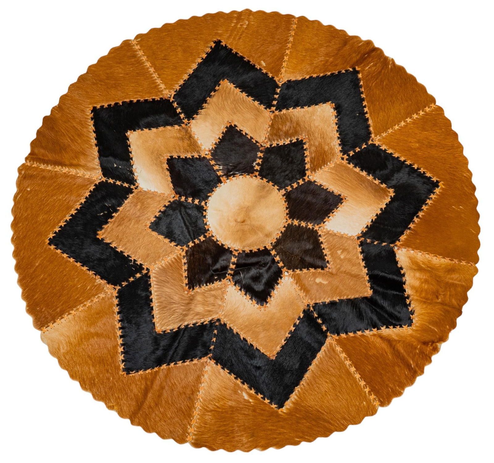 Ranch Style Stitched Hide Rug (1 of 4)