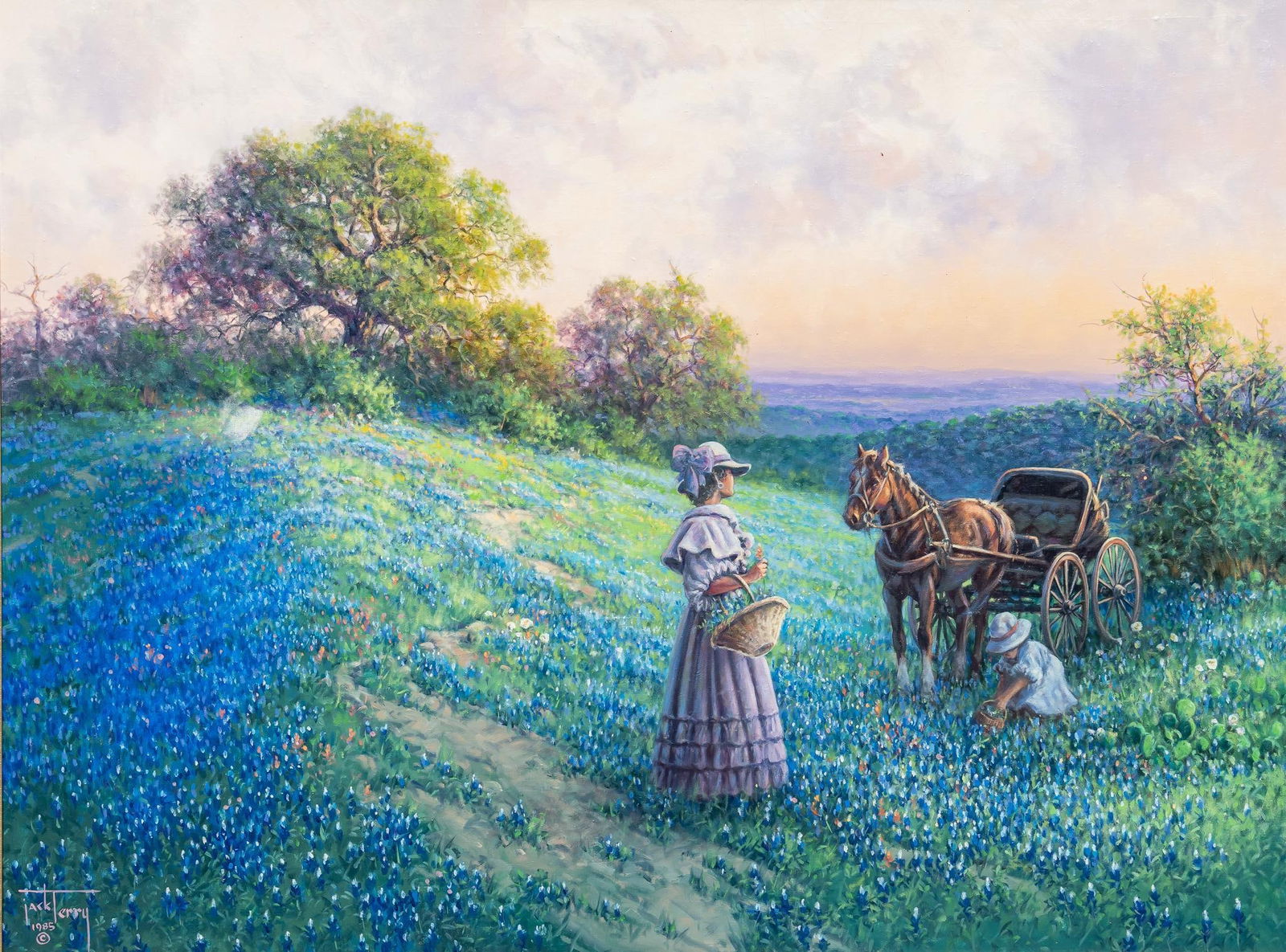 Jack Terry, "Sunday Afternoon Bluebonnets", 1985 (1 of 6)