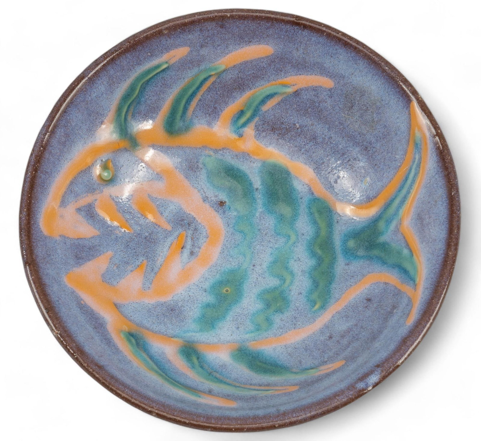 Harding Black, Piranha Bowl, 1993: Harding Black (San Antonio, Texas, 1912-2004), bowl with piranha motif, 1993, glazed ceramic height 2.25 in. x diameter 6 in. Shipping available for this lot through our partner 4CL; please request a 