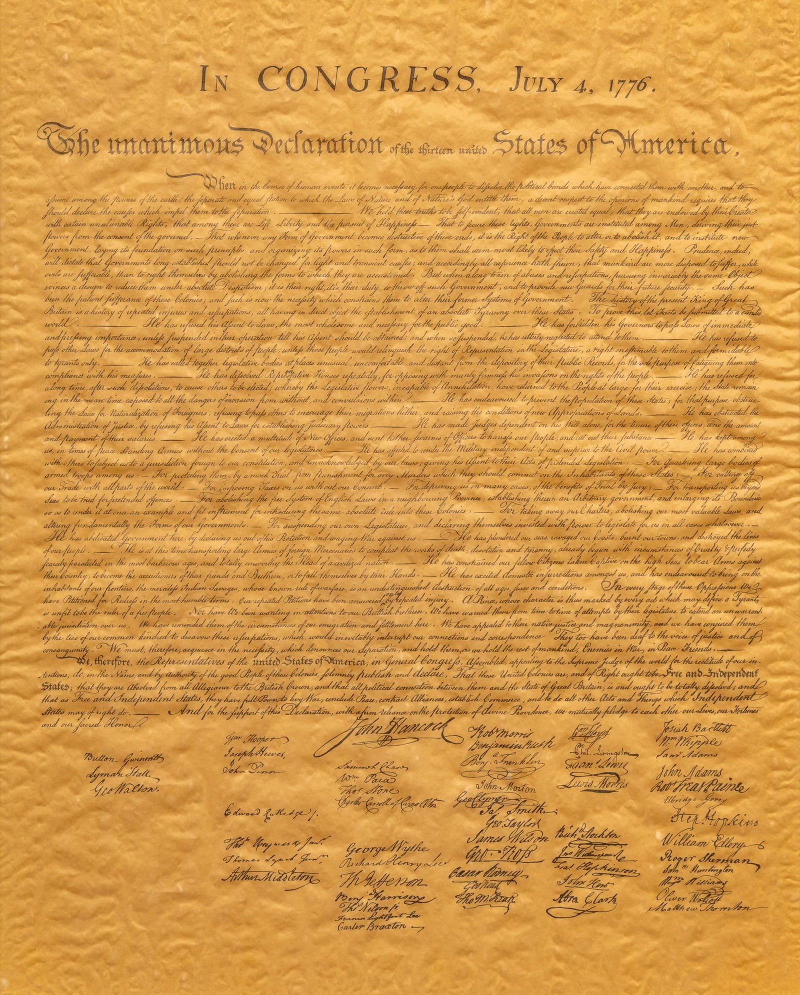 US Continental Congress Document Reproduction (1 of 5)