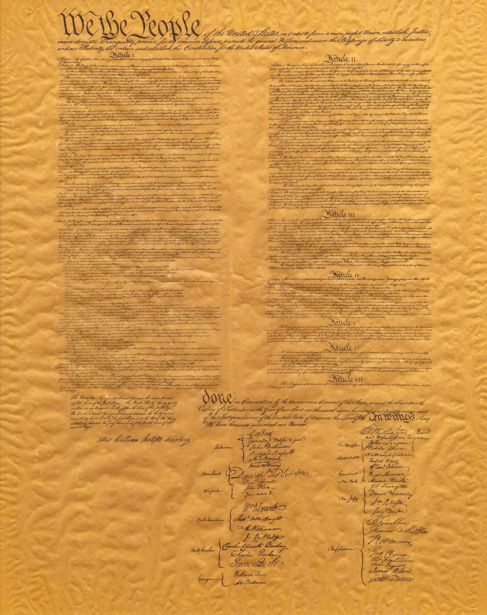 US Declaration of Independence Reproduction (1 of 5)