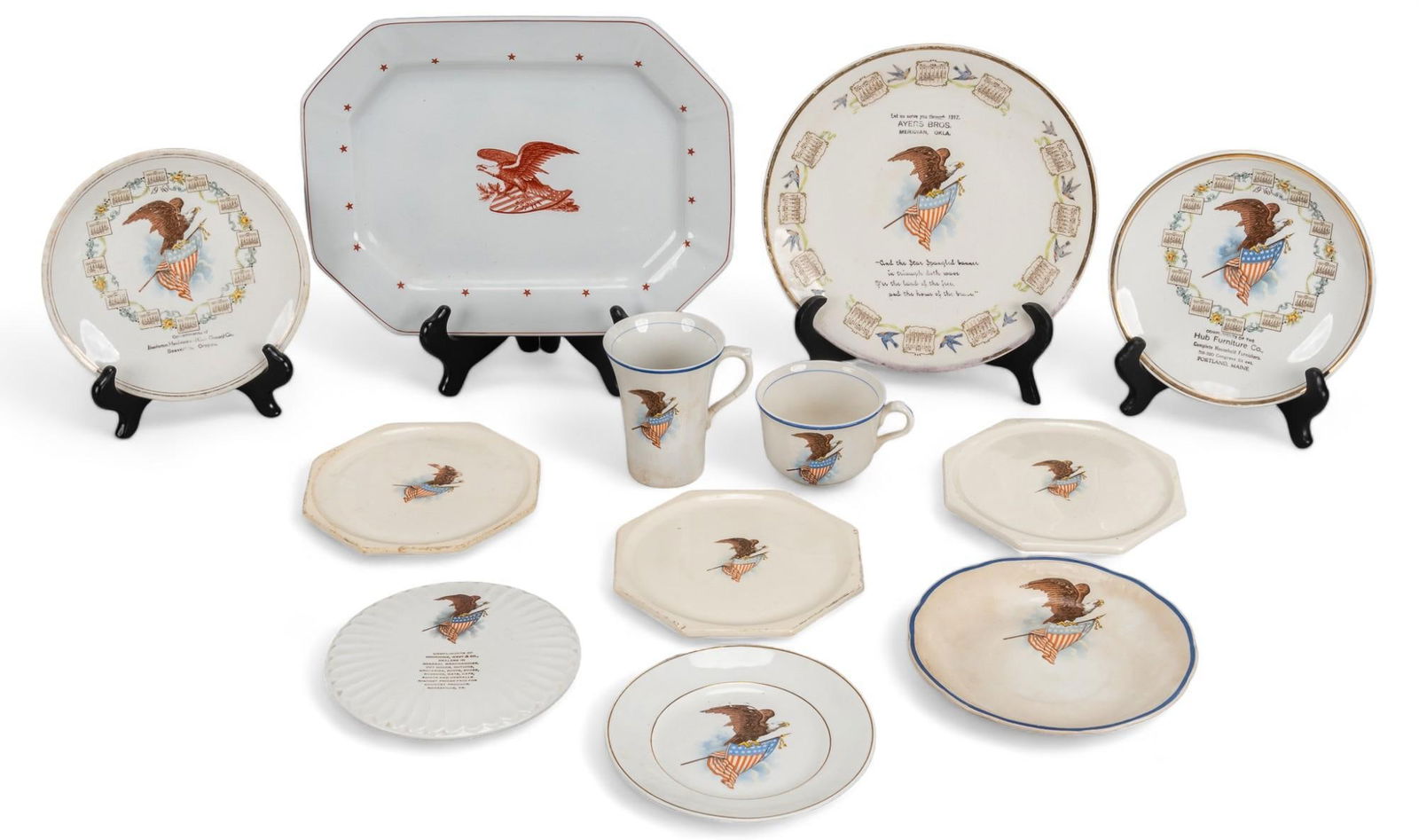 (12) Eagle and Shield Dishware (1 of 11)