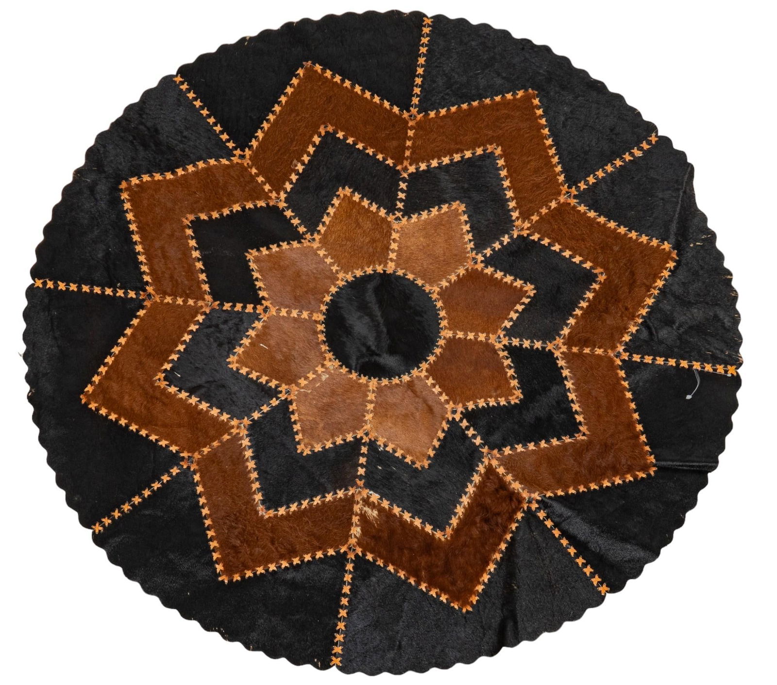 Ranch Style Stitched Hide Rug (1 of 4)