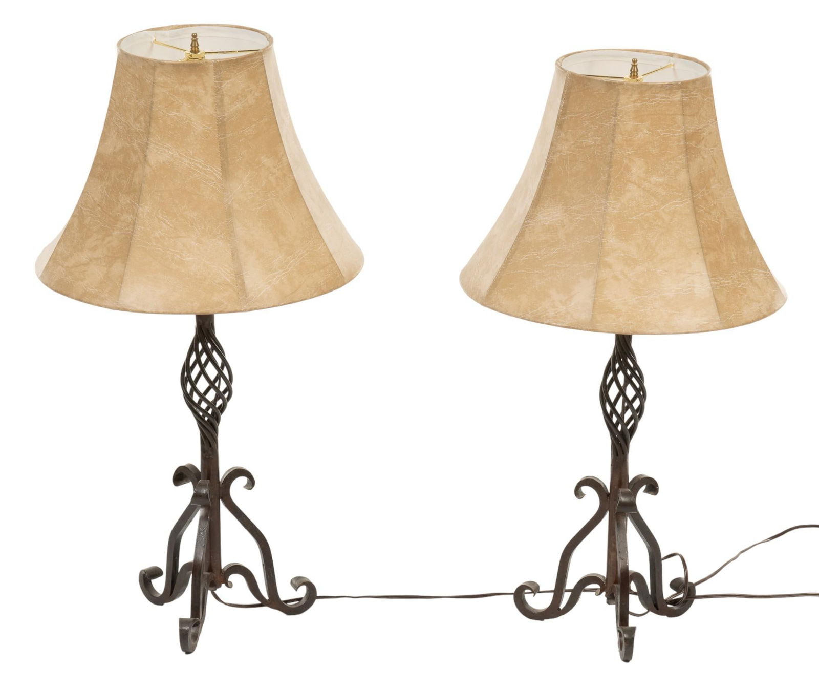 Pair of Iron Table Lamps (1 of 5)