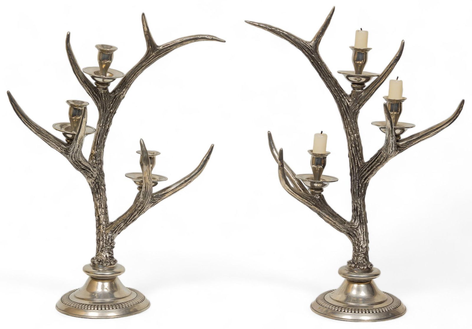 Pair of Metal Antler Candelabras (1 of 6)
