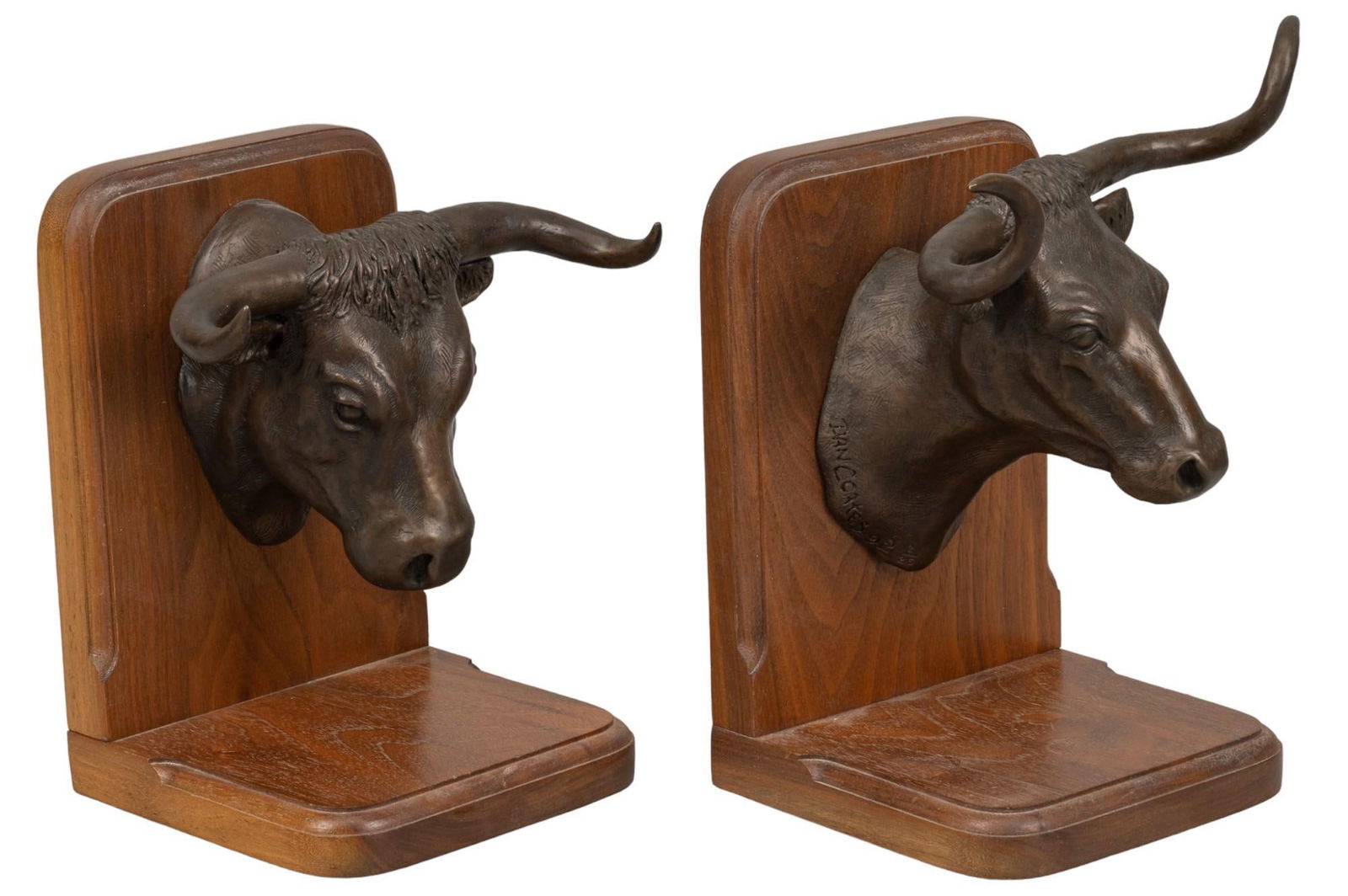 Pair of Longhorn Bookends (1 of 9)