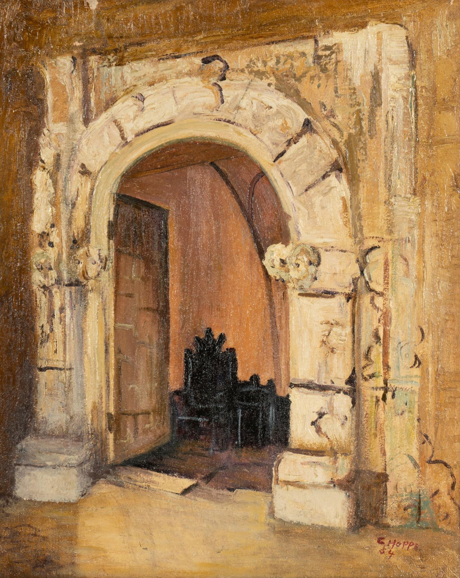 Carl Hoppe, "Mission San Jose Door", 1954 (1 of 5)
