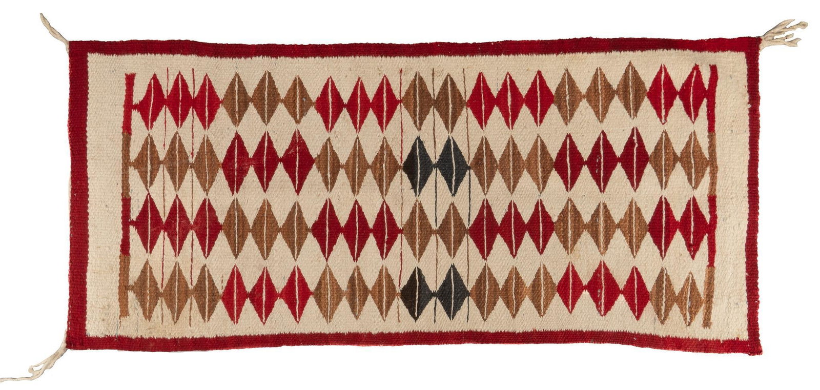 Southwestern Style Runner, 4 ft. 4 in. x 1 ft. 1 in.: Southwestern style runner rug 4 ft. 4 in. x 1 ft. 1 in. Shipping available for this lot through our partner 4CL; please request a shipping quote at shipping@vogtauction.com or 210-971-5750. You ma