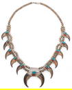 Sterling Silver and Bear Claw Squash Blossom