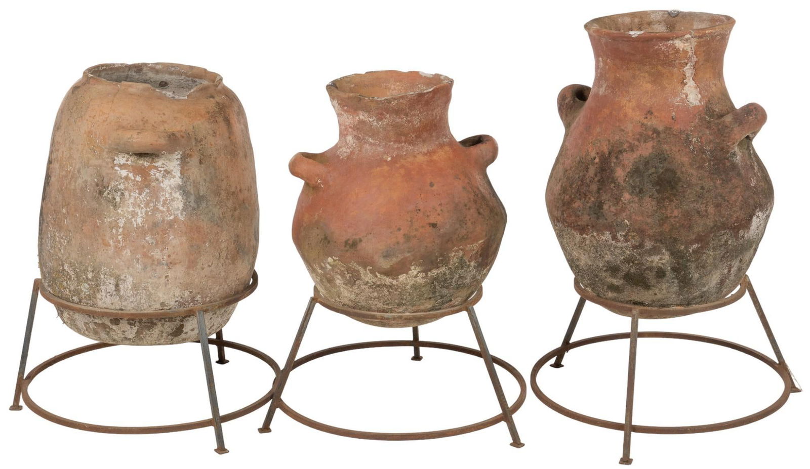 (3) Large Mexican Ceramic Pots (1 of 8)