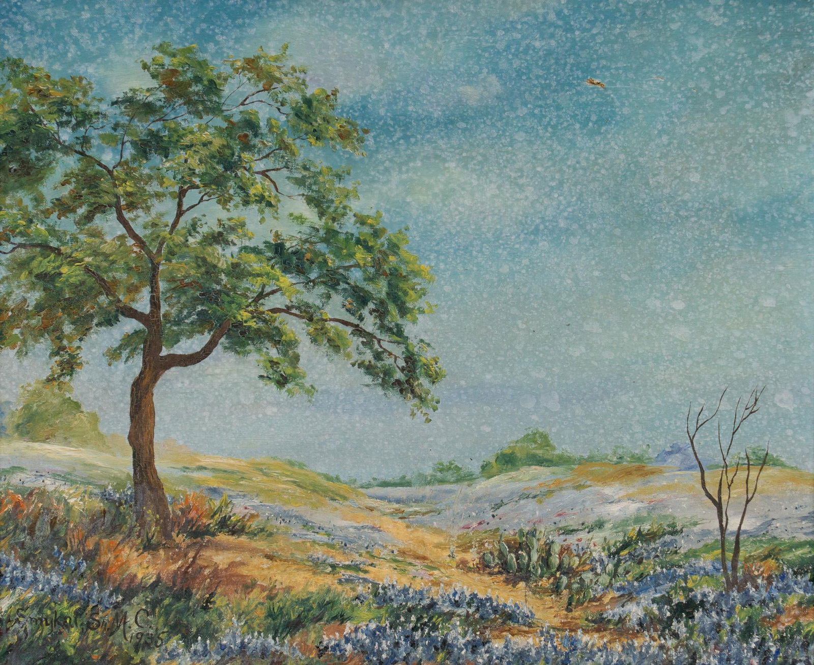 Vintage Bluebonnet Painting (1 of 5)