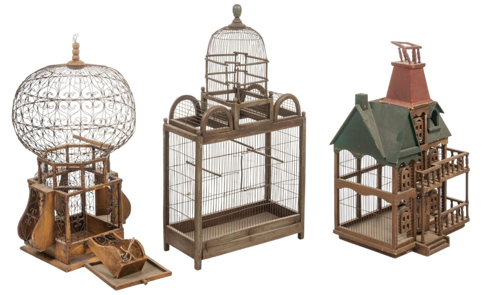 (3) Vintage Bird Cages (1 of 8)