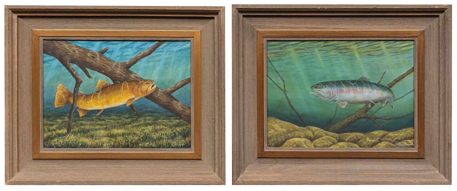 Albert Faggard, (2) Fish Paintings (1 of 8)