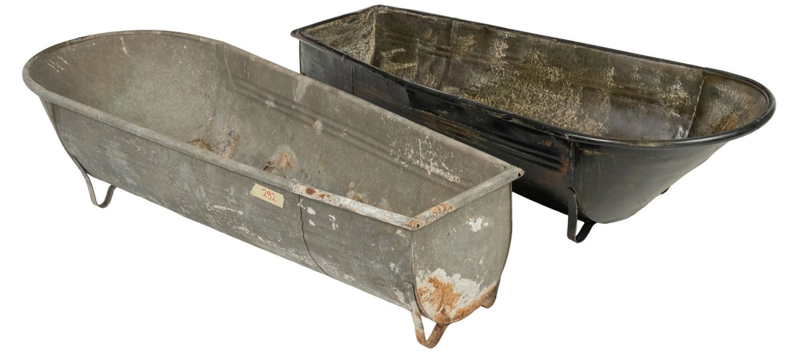 (2) Galvinized Metal Washtubs (1 of 7)