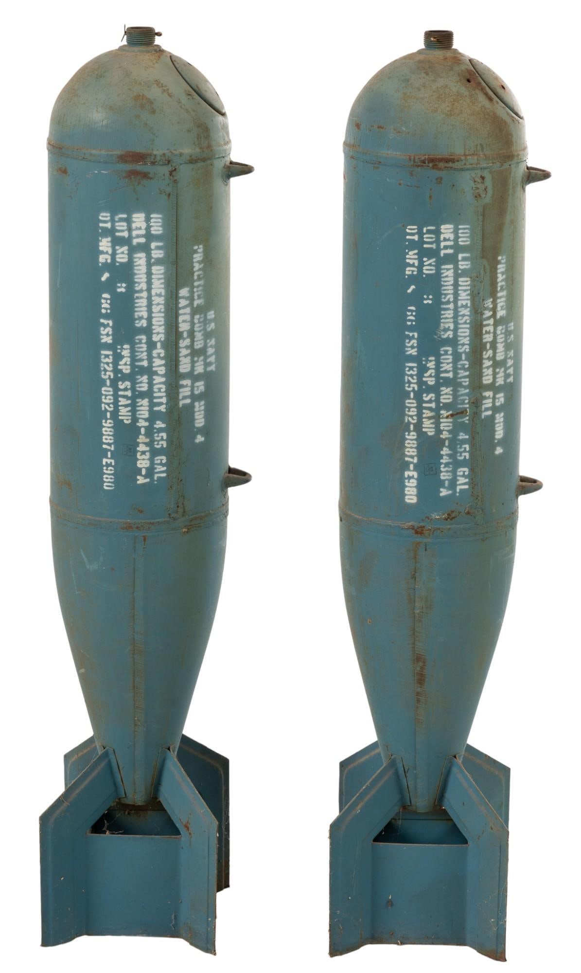 Pair of Vintage U.S Navy Practice Bombs (1 of 7)