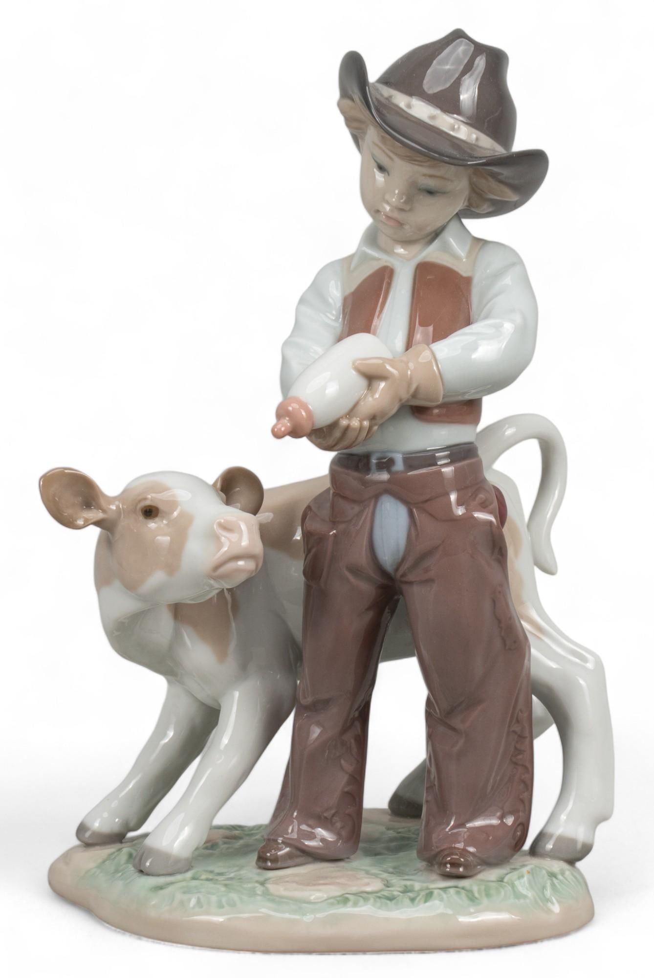 Lladro, Little Cowboy and Calf (1 of 8)
