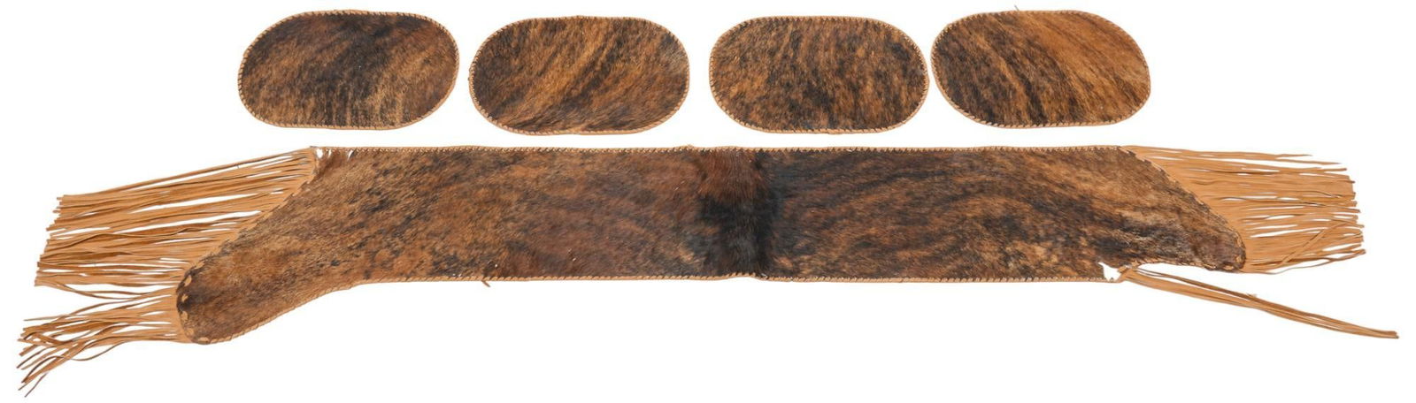 Set of Cowhide Placemats and Runner (1 of 8)