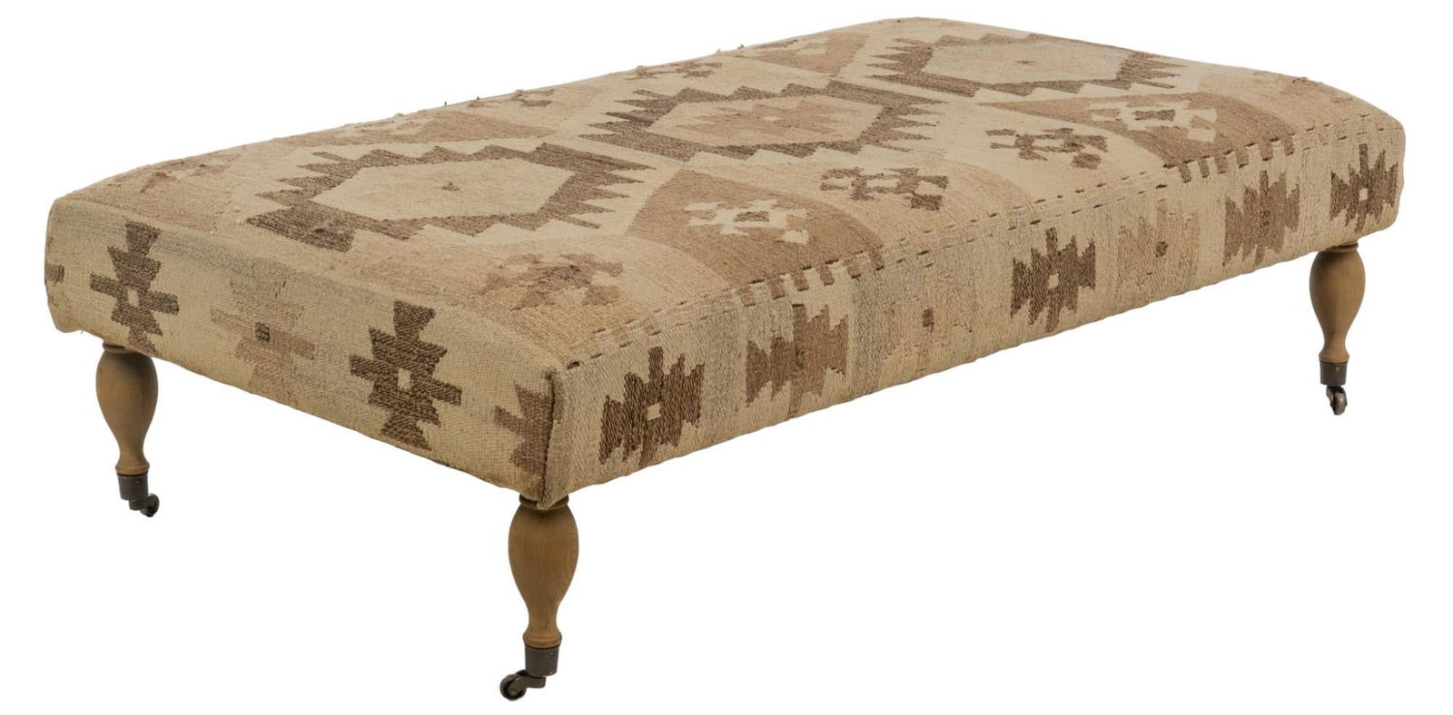 Woven Upholstered Ottoman (1 of 9)