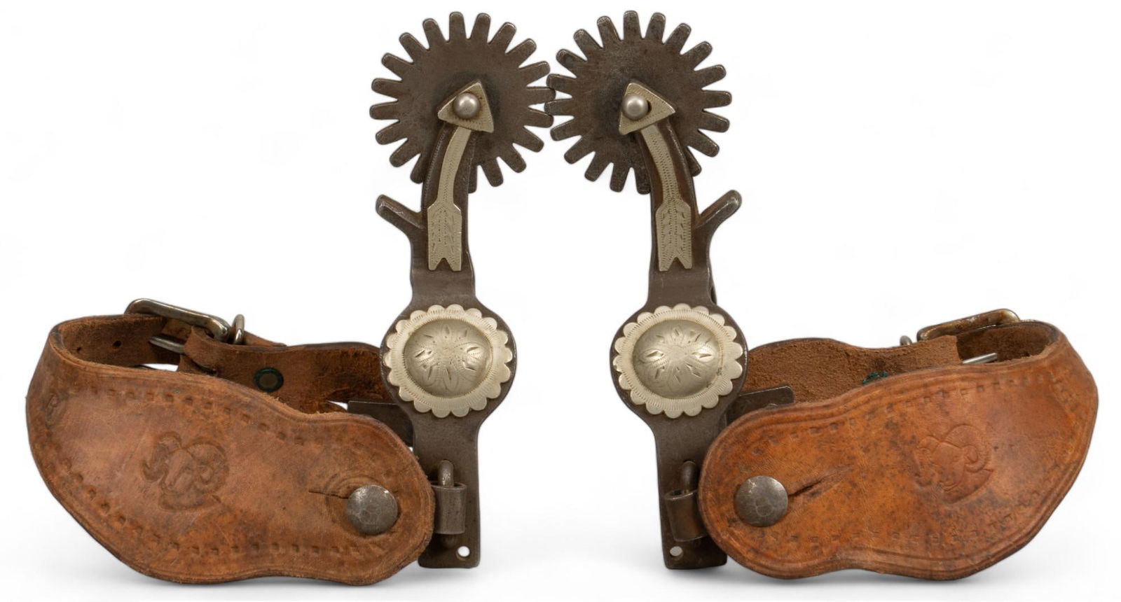 Silver Mounted Arrow Shank Cowboy Spurs (1 of 8)