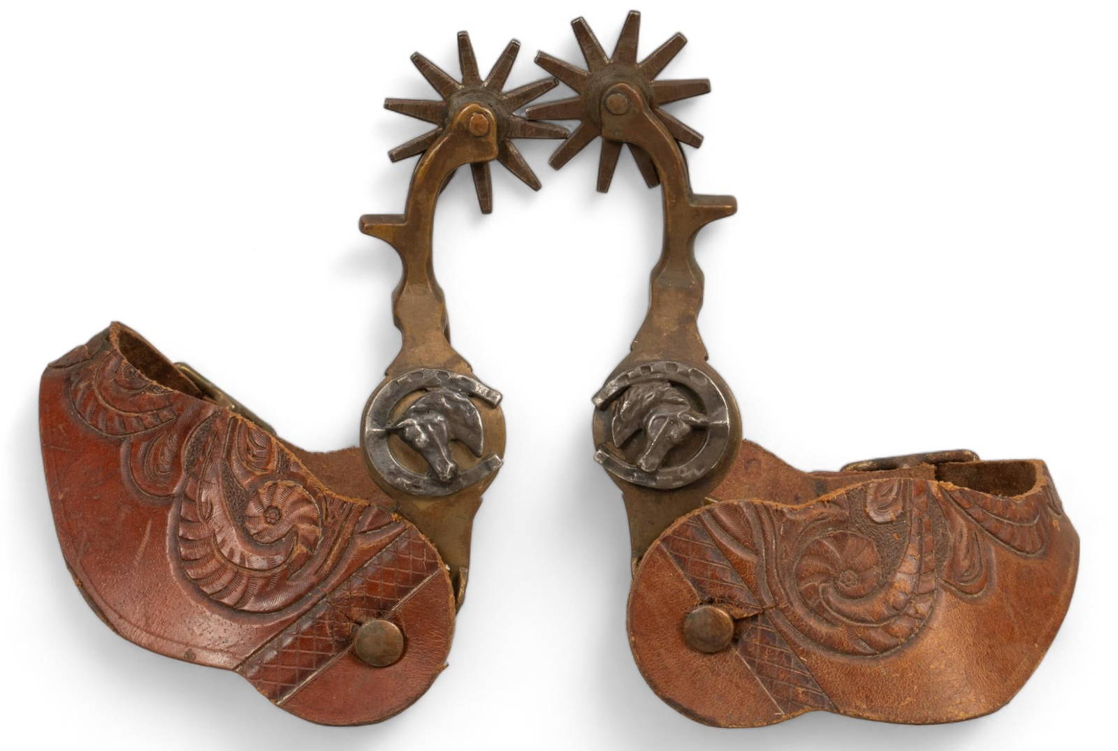 Hercules Bronze Horsehead And Horseshoe Spurs Auction