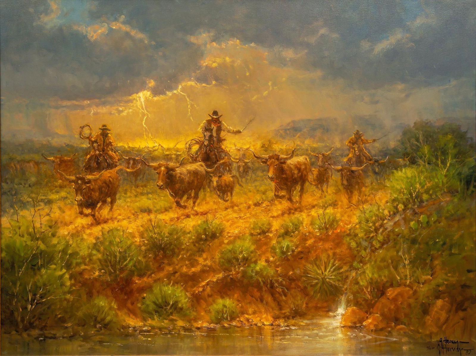 G. Harvey, "Gol'-Durn Trouble" AP Giclee (1 of 6)