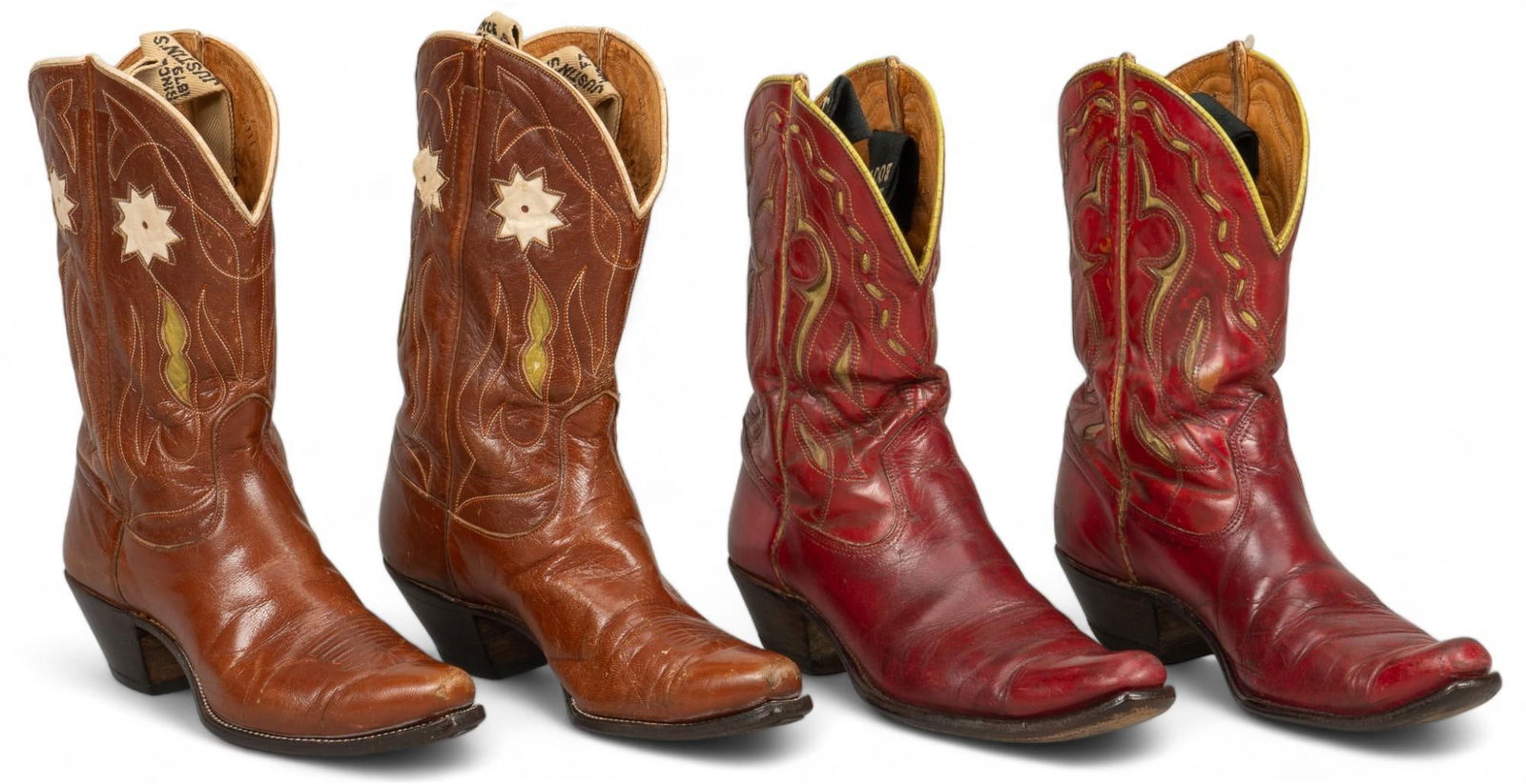 Set of (2) Pairs of Vintage Cowboy Boots (1 of 10)
