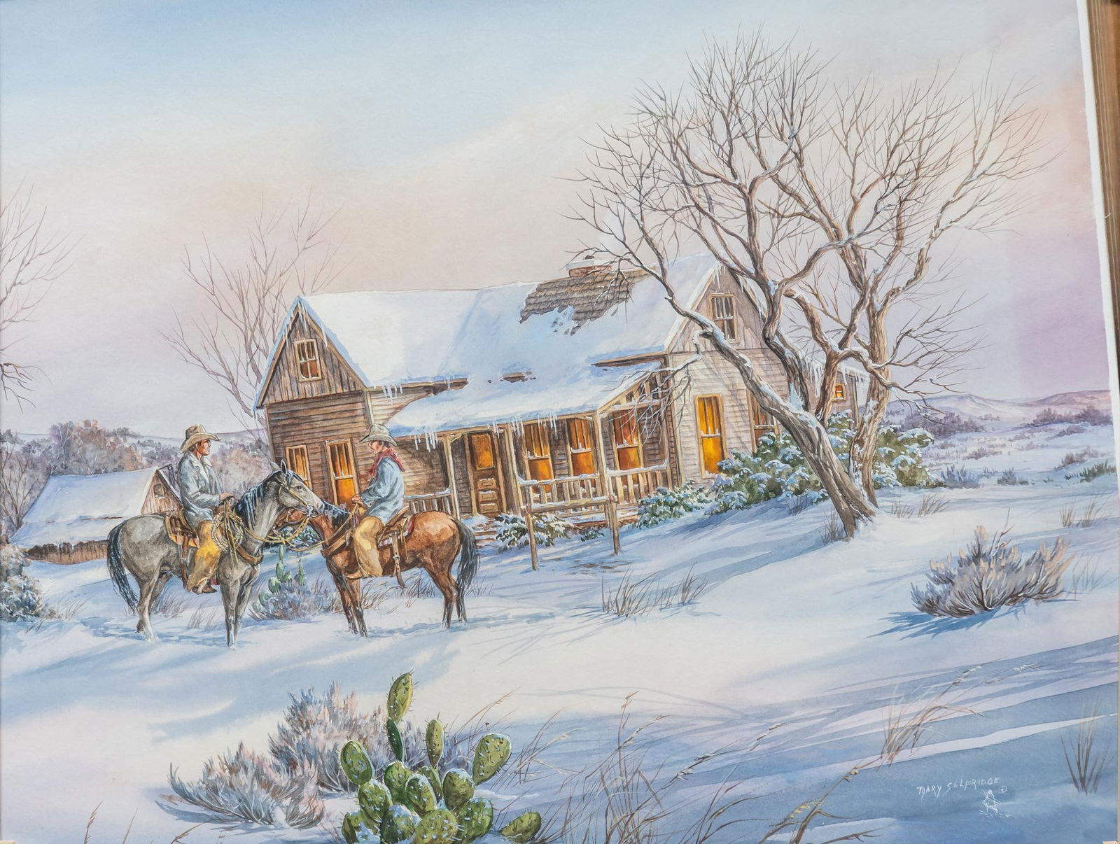 Mary Selfridge, Cowboys in Snow (1 of 4)