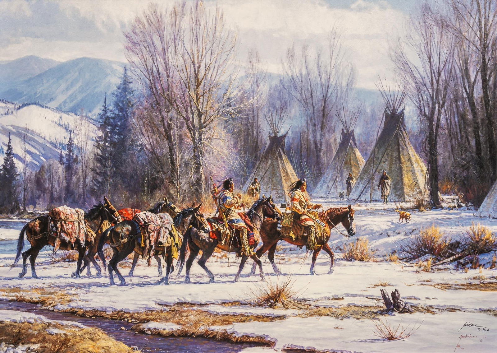 Martin Grelle, "Camp Meat and Mules", AP Giclee (1 of 5)