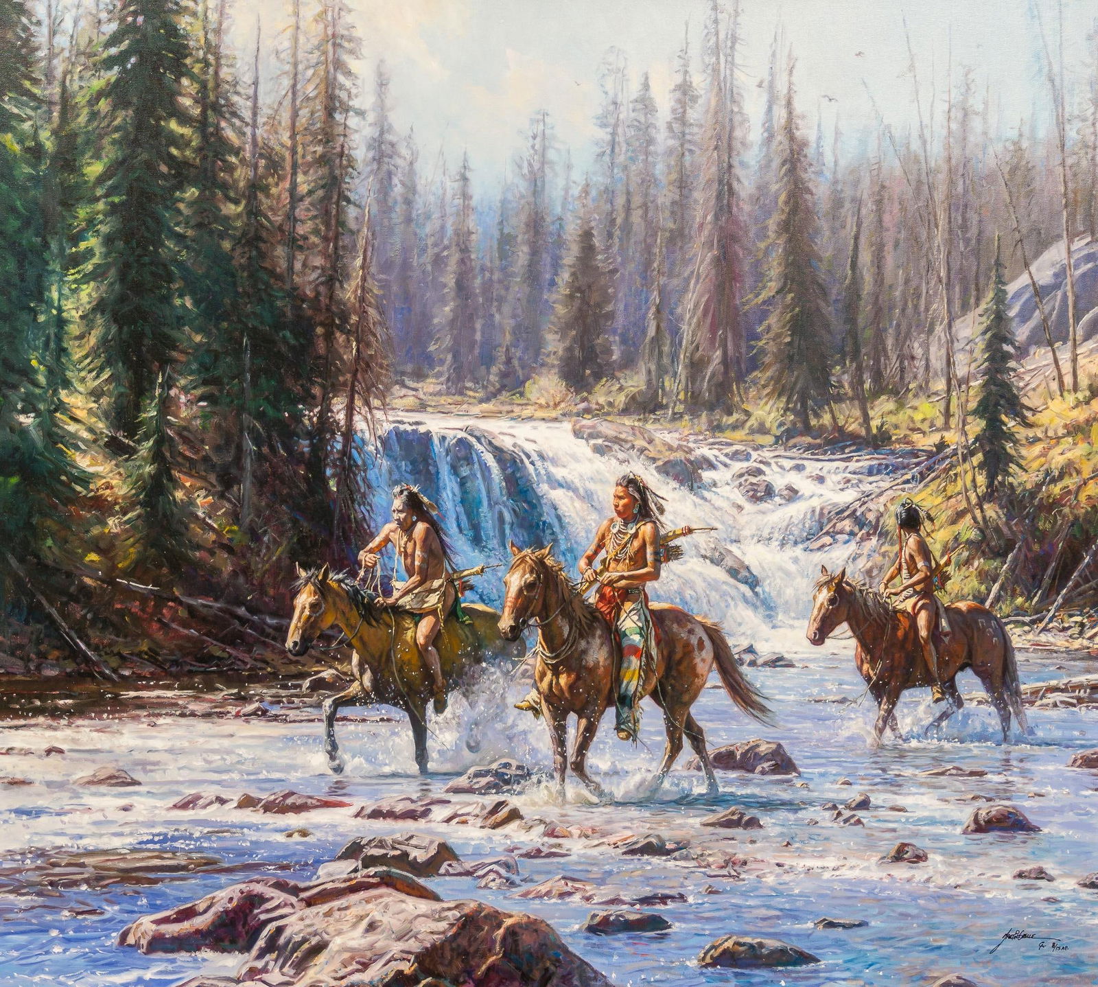 Martin Grelle, "Crows in the Yellowstone" AP Giclee (1 of 5)