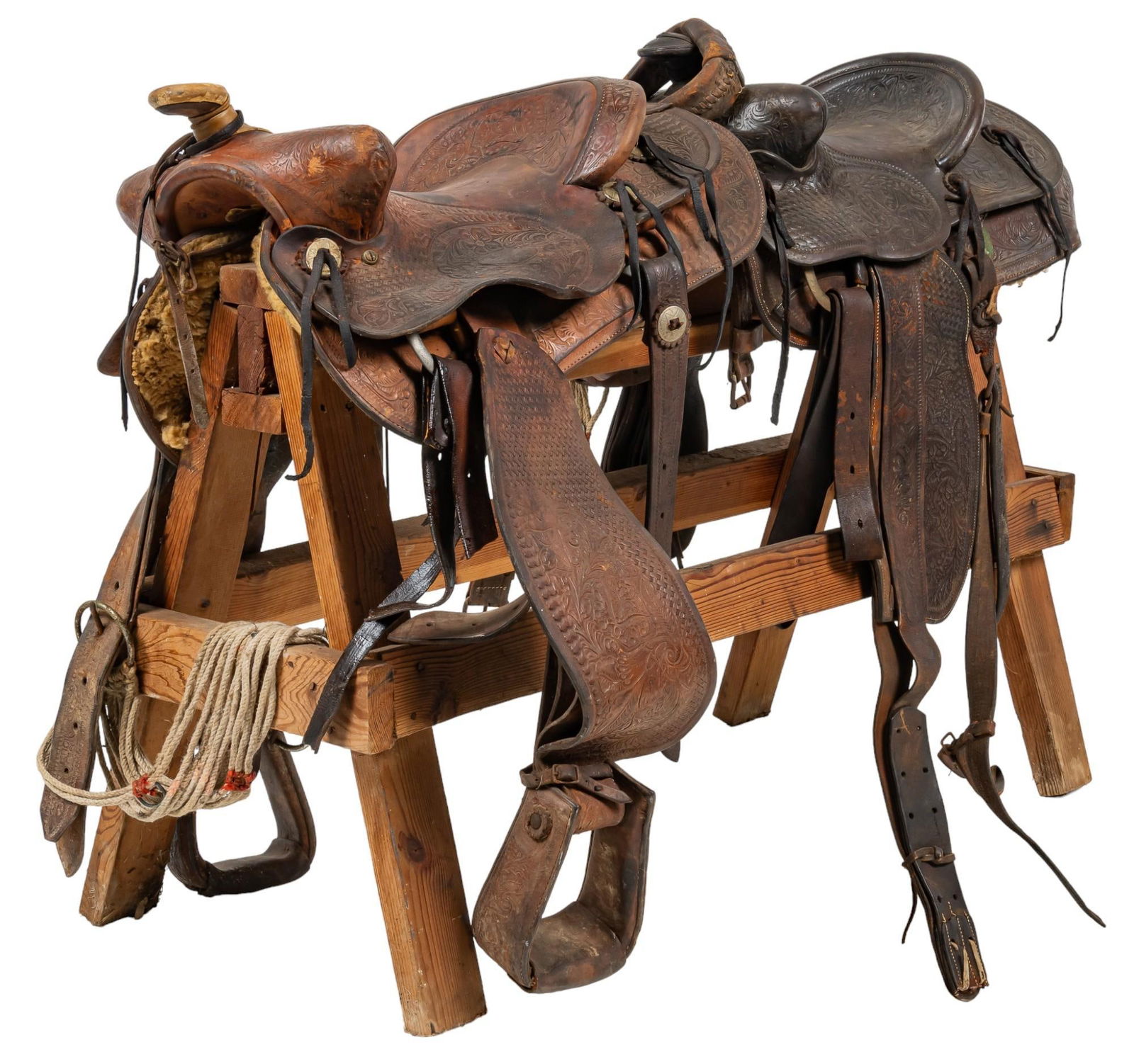 (2) F. Vela (Floresville, Texas) Saddles with Stand (1 of 14)