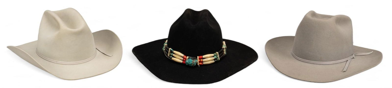 Collection of (3) Felt Cowboy Hats (1 of 14)