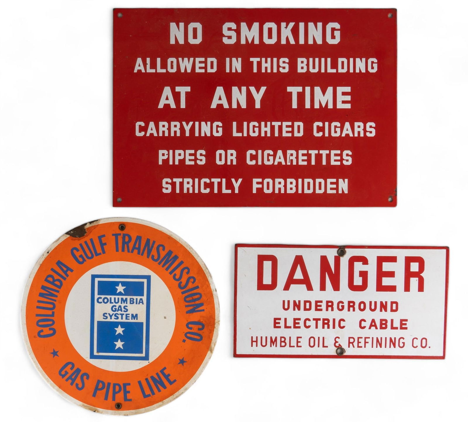 (3) Enameled Metal Signs (1 of 7)
