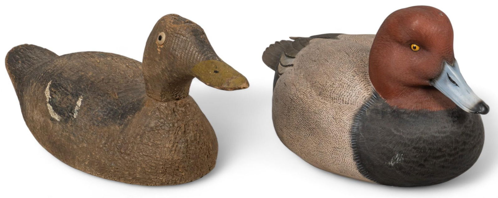 (2) Hand-Carved Wooden Duck Decoys (1 of 7)