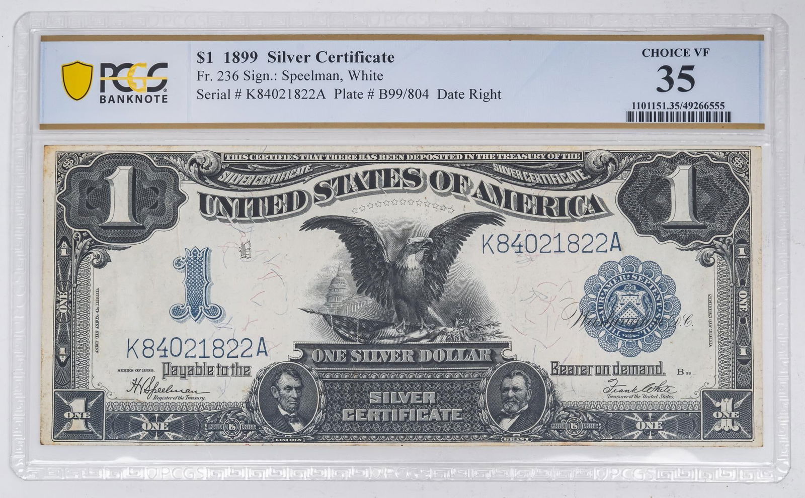 $1 1899 Silver Certificate (1 of 4)
