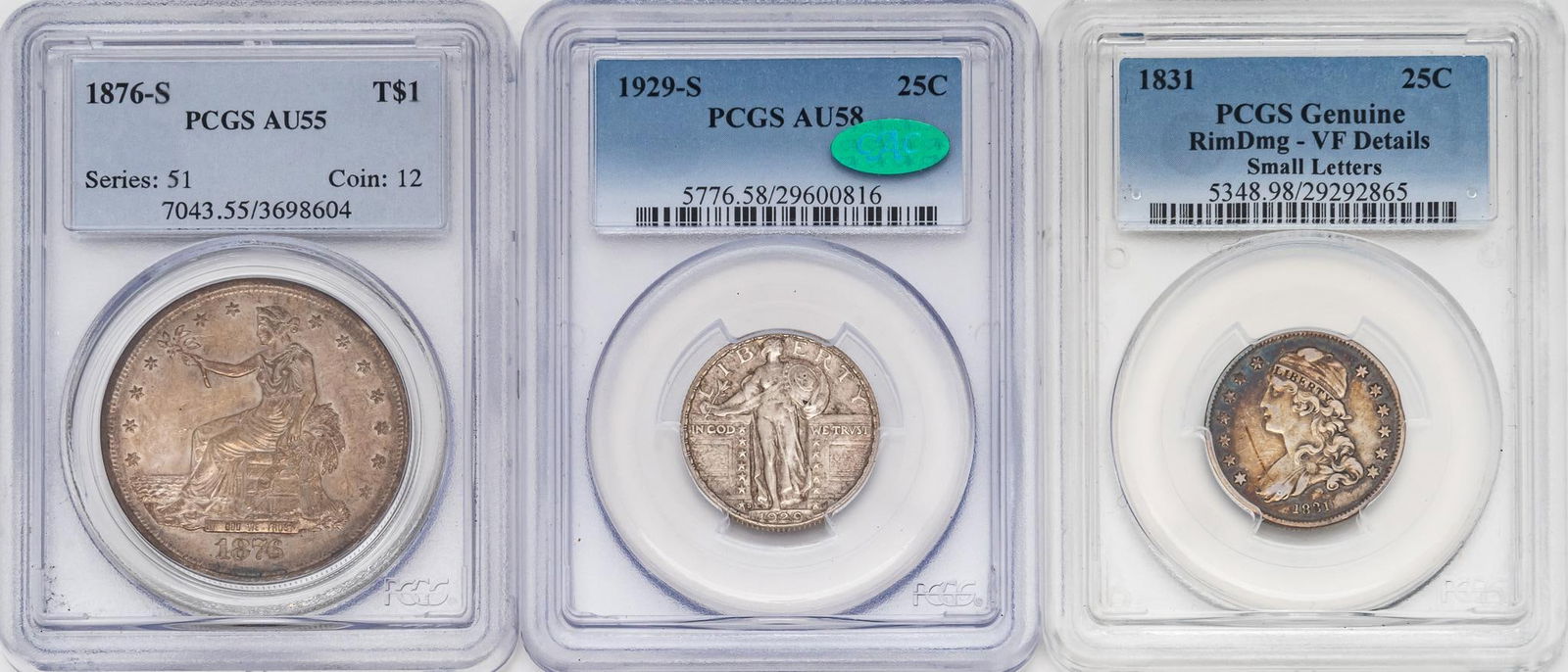 Set of (3) PCGS Graded Coins (1 of 5)
