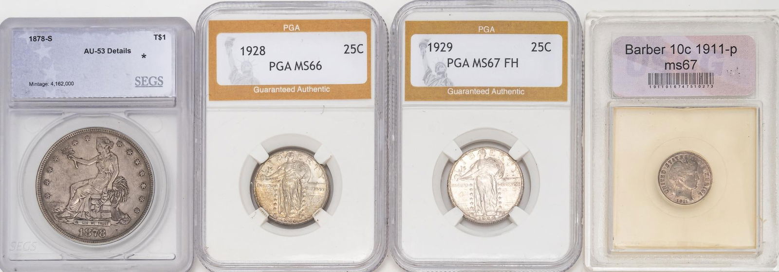 Set of (4) Graded Coins (1 of 7)