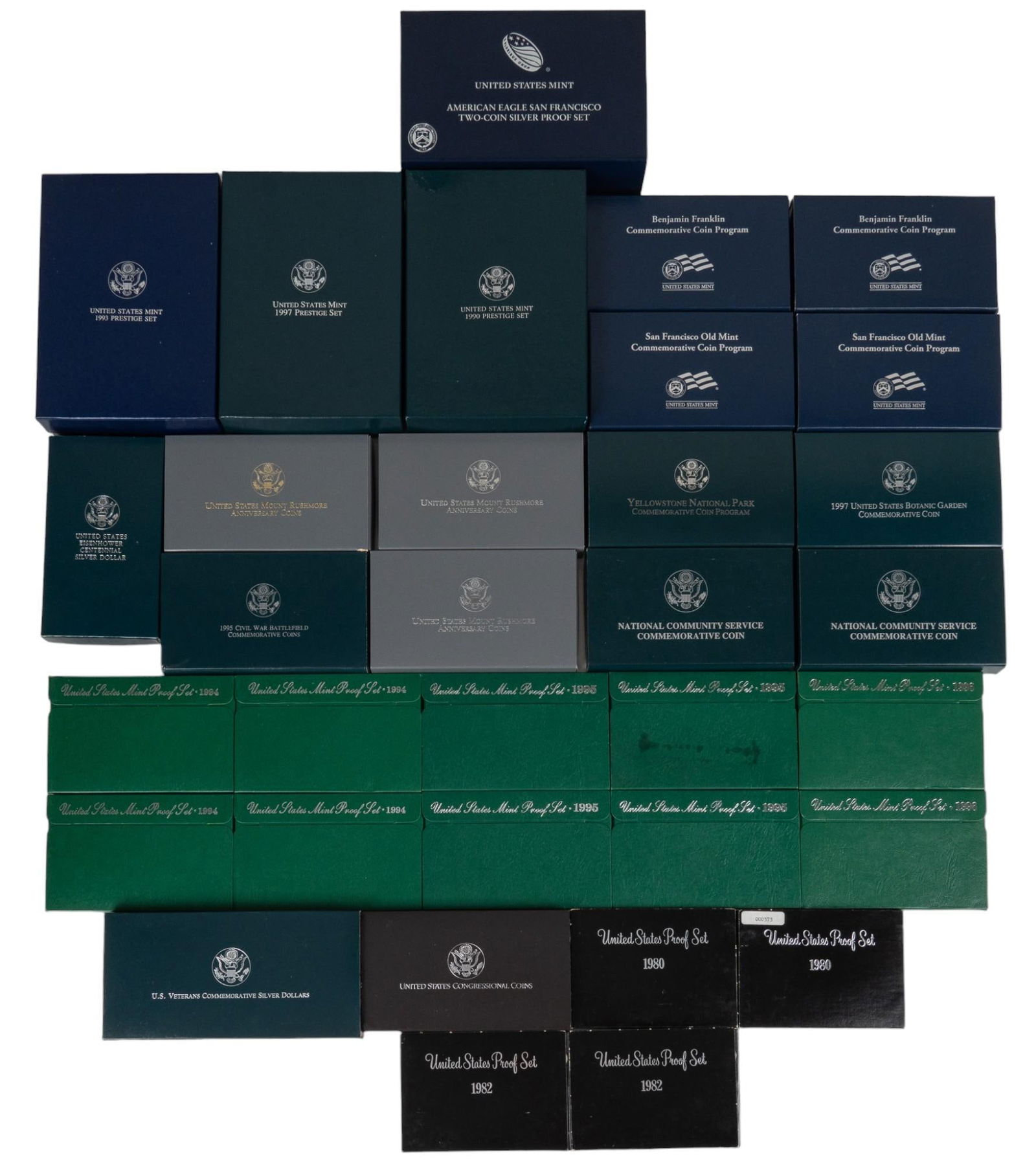 Large Collection of U.S Commemorative Coin Sets (1 of 12)